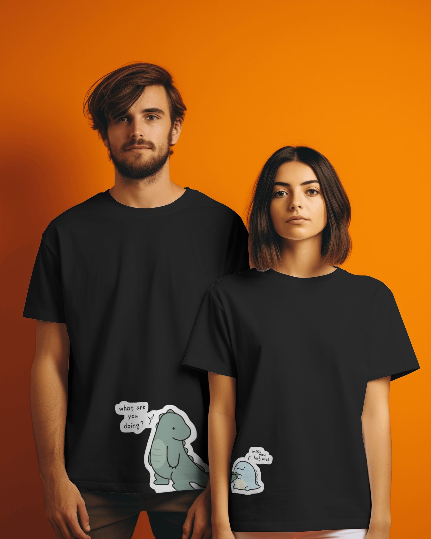 BABY DINO - Couple T-Shirt (Black)