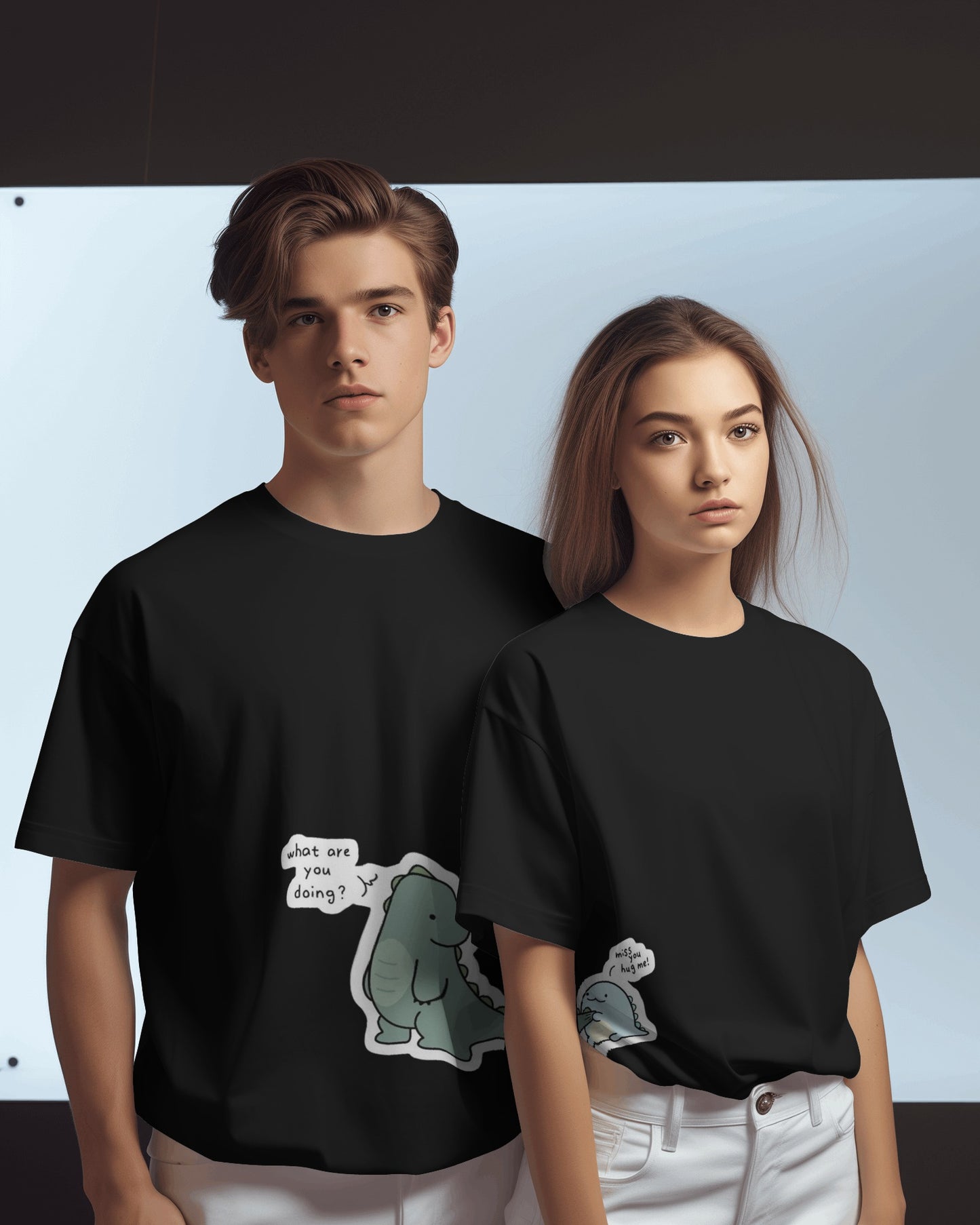 BABY DINO - Couple T-Shirt (Black)