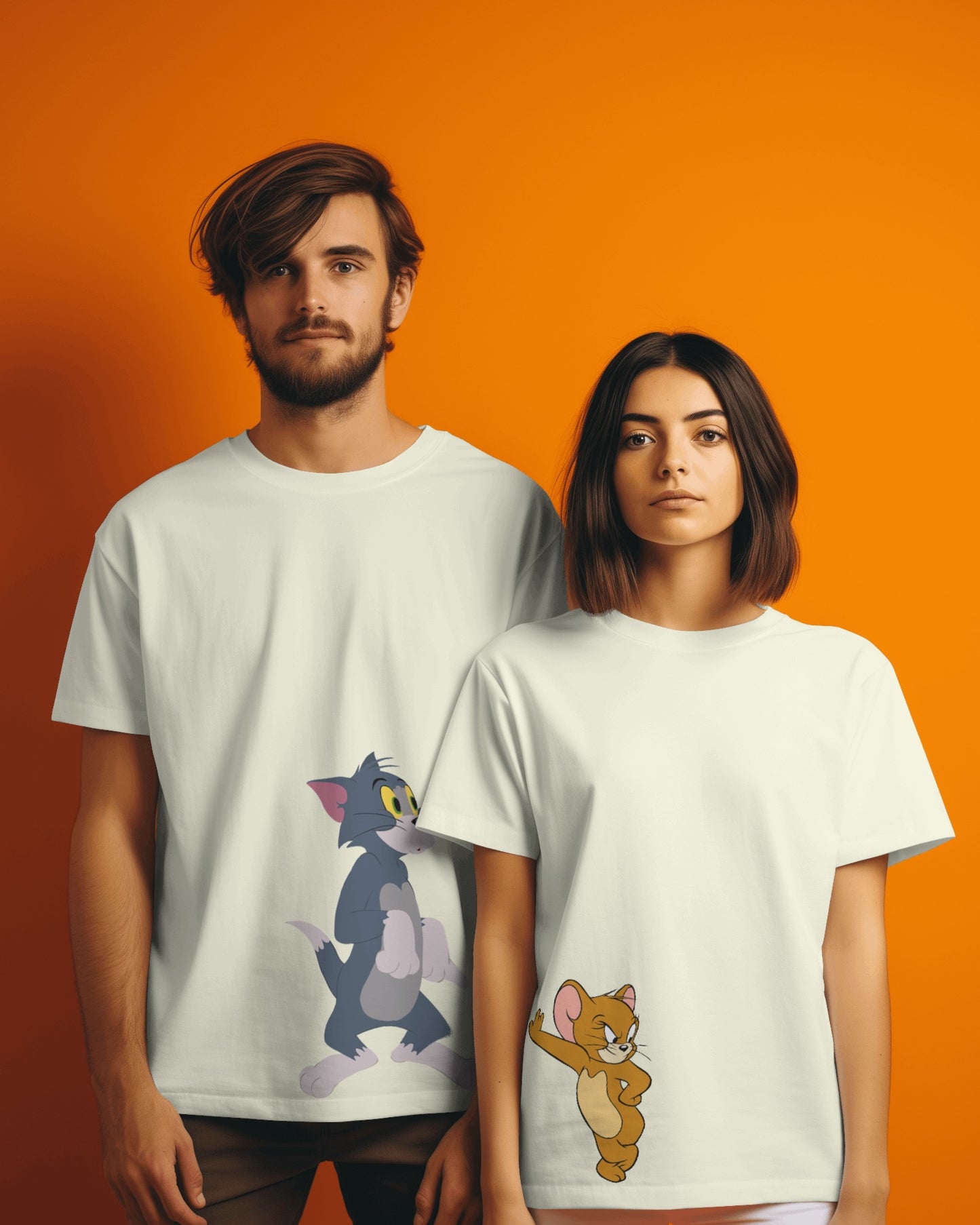 TOM & JERRY - Couple T-Shirt (White)