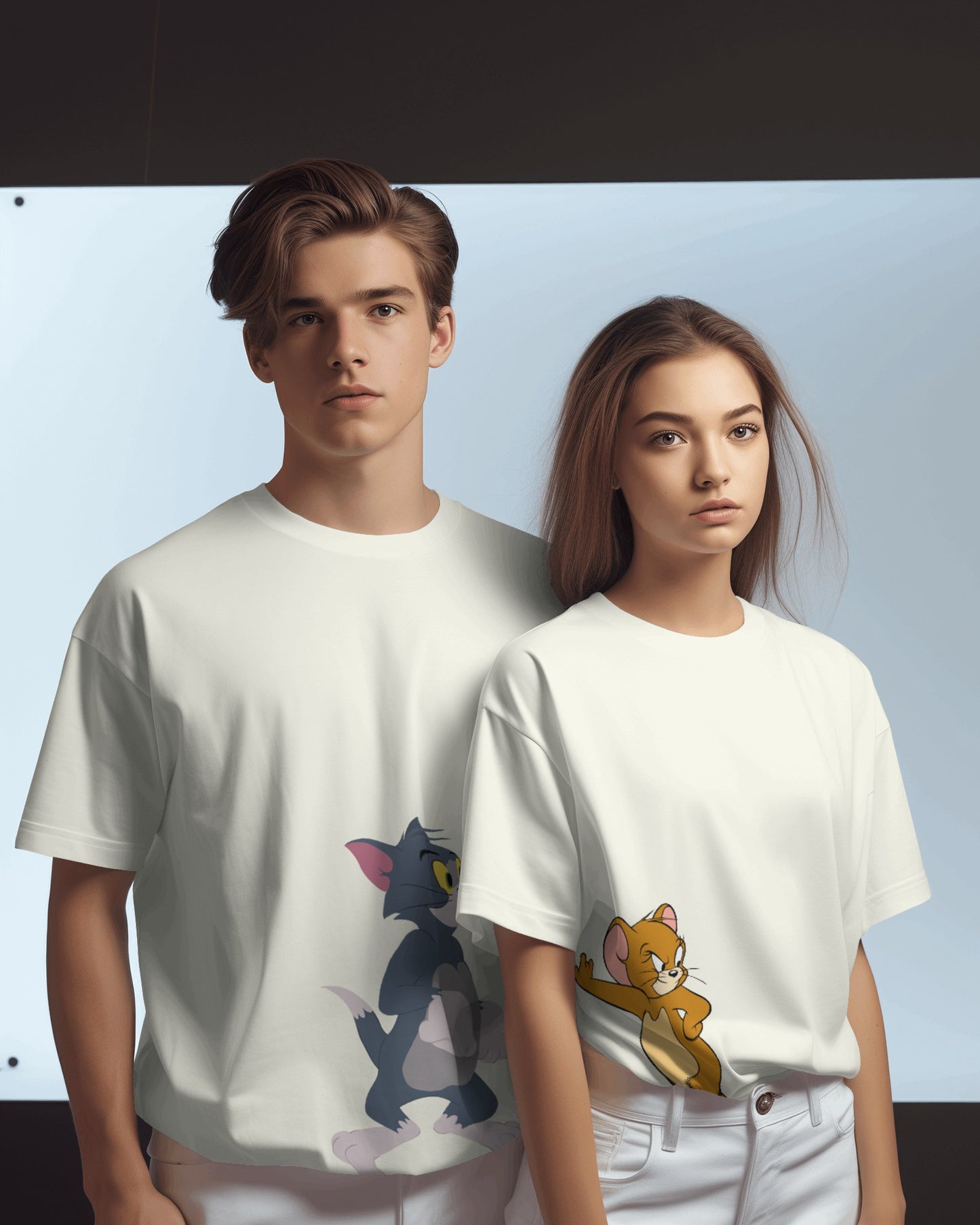 TOM & JERRY - Couple T-Shirt (White)