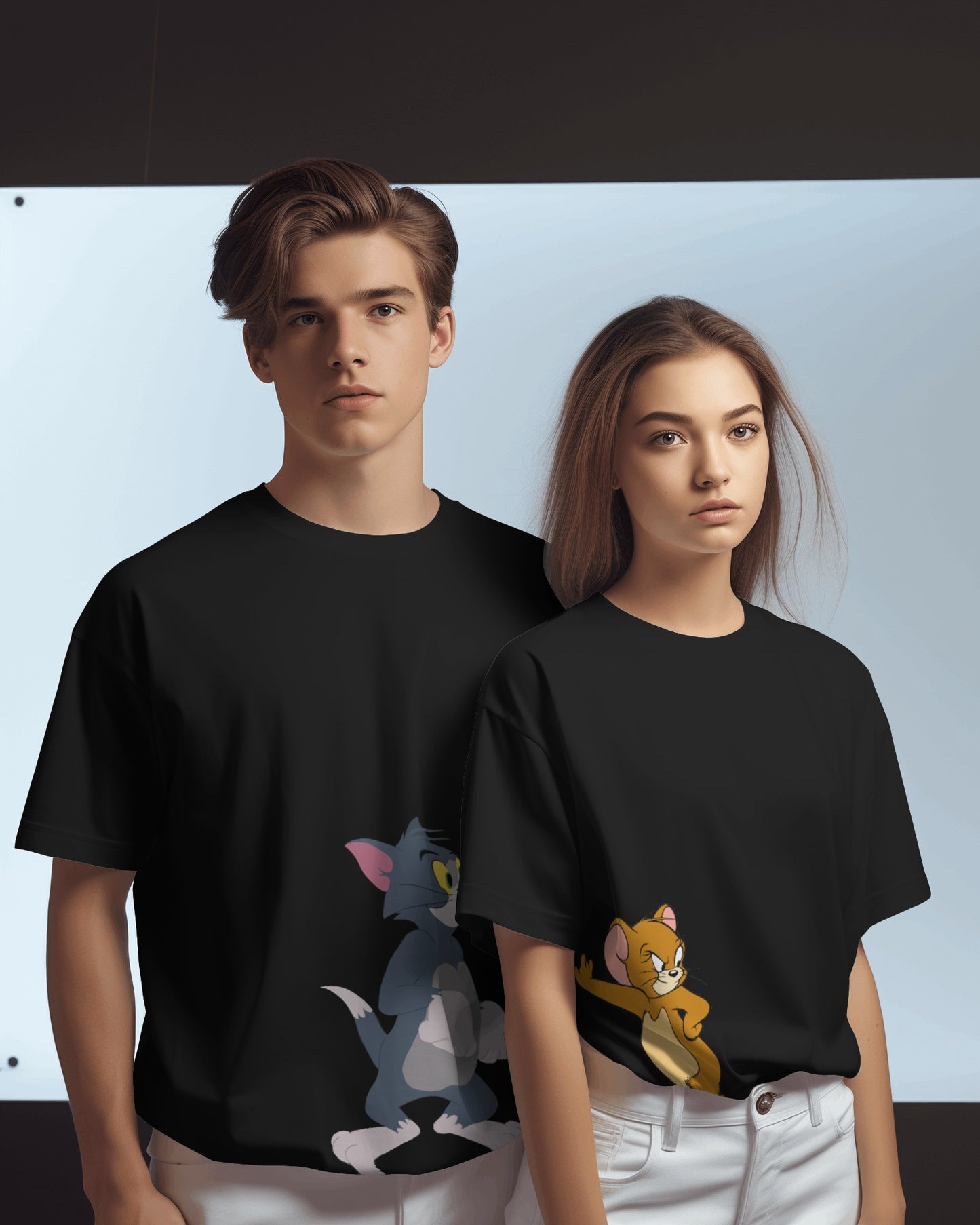 TOM & JERRY - Couple T-Shirt (Black)